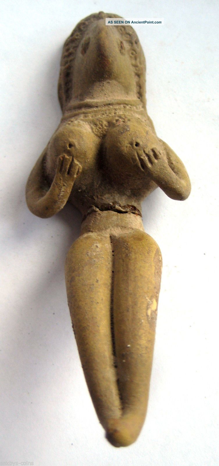 Circa.  500 B.  C Bronze Age Shunga Culture Mother Goddess Terracotta Statue Idol Near Eastern photo