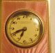 Sub - Miniature Antique Pink Guilloche Enamel Sterling Silver Clock Clocks photo 5