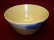 Old Antique Pottery Pearlware Glaze Mocha Blue Seaweed Decorated Yelloware Bowl Bowls photo 1