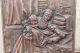 Antique Vintage Victorian Embossed Fire Screen Fireplace Medieval Scene Hearth Ware photo 2