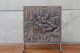 Antique Vintage Victorian Embossed Fire Screen Fireplace Medieval Scene Hearth Ware photo 7