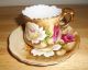 Vintage Lefton China Teacup Heritage Pink Roses Gold Tea Cup& Saucer 1883 Vguc Cups & Saucers photo 1
