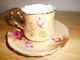 Vintage Lefton China Teacup Heritage Pink Roses Gold Tea Cup& Saucer 1883 Vguc Cups & Saucers photo 2