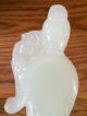 Vintage/ Antique ? Chinese Guanyin Jade Nephrite Hand Carved Statue With Base Other Antiquities photo 4