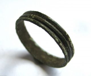 Finest Circa.  100 B.  C British Found Iron Age Celtic Bronze Ring.  Complete.  Vf photo
