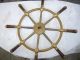 John Hastle & Co Ltd Greenock Brass & Wood Ship Wheel Wheels photo 5