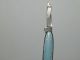 Blue Enamel Art Deco Guilloche Mini Sewing Pendant Pocket Fob Knife Signed Ebos Tools, Scissors & Measures photo 6