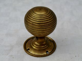 Antique Reclaimed Beehive Brass Door Pull Lever Handle Knob photo