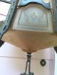Art Deco Iron Slip Shade Chandelier Amber Glass Dome Bottom Need Side Shades Chandeliers, Fixtures, Sconces photo 3