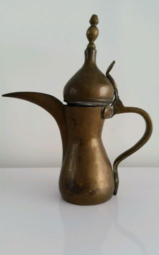Antique/vintage Arabic Dallah,  Copper Brass,  Marked,  Coffee Tea Pot photo