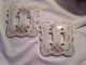 Vintage Arnart Switch Plate Cover White W/flowers & Gold Accent - Japan,  Pair Switch Plates & Outlet Covers photo 1