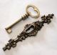 Vintage Antique Brass Key - Lock And Skeleton Keys With Lion Mouth Key Hole Decor Locks & Keys photo 2