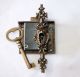 Vintage Antique Brass Key - Lock And Skeleton Keys With Lion Mouth Key Hole Decor Locks & Keys photo 3