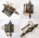 Vintage Antique Brass Key - Lock And Skeleton Keys With Lion Mouth Key Hole Decor Locks & Keys photo 4