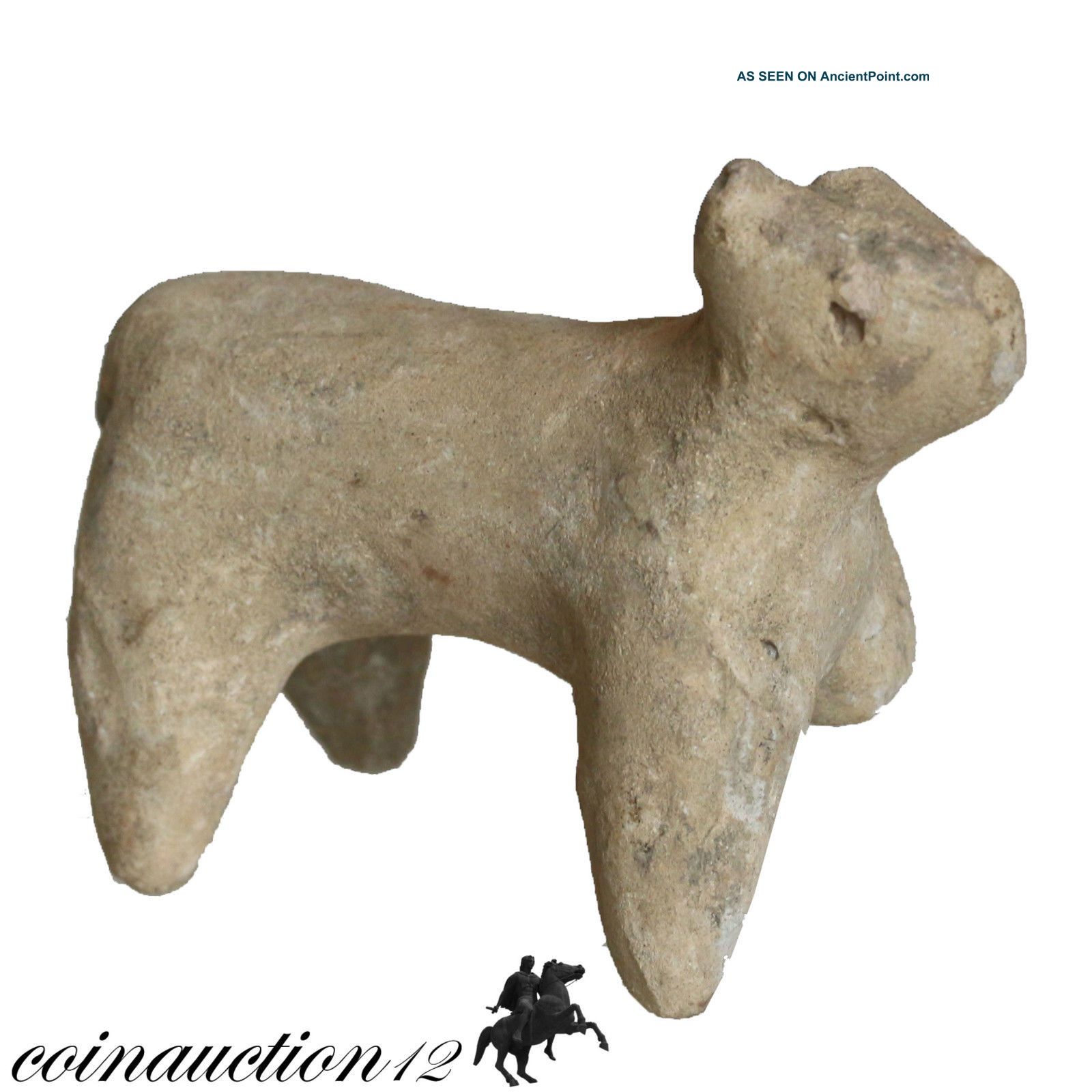 Intact & Rare Cyprus Found Terracotta Zoomorphic Statue 750 - 500 Bc Roman photo