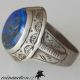 Late Medieval Hand Made Silver Ring Decorated Lapis Lazuli Stone With Islamic In Roman photo 1