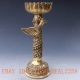 A Chinese Brass Candle Stick Dragon & Phoenix W Ming Dynasty Mark Other Antique Chinese Statues photo 3