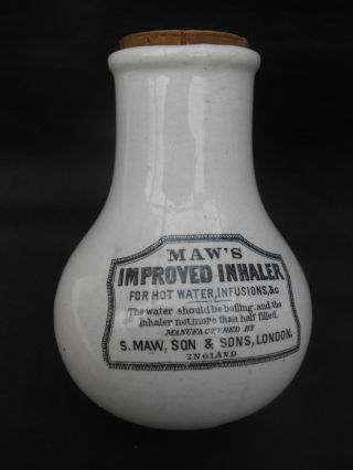 Small Early 20th C.  Maw ' S Improved Inhaler Only 5.  25 