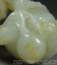 Old Chinese Celadon Nephrite Jade Statue/netsuke/pendant Double Peaches Connect Necklaces & Pendants photo 10