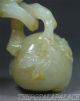 Old Chinese Celadon Nephrite Jade Statue/netsuke/pendant Double Peaches Connect Necklaces & Pendants photo 6