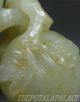 Old Chinese Celadon Nephrite Jade Statue/netsuke/pendant Double Peaches Connect Necklaces & Pendants photo 8