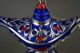 Handwork Miao Silver & Cloisonne Carving Flower Rare Noble Magical Aladdin Lamp Other Antique Chinese Statues photo 2