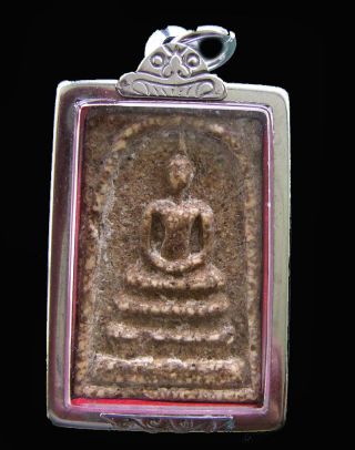 Phra Somsej Toh Wat Rakang Pim/mold Yai Thai Buddha Amulet photo
