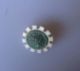 Vintage Green And White Celluloid Button Buttons photo 1