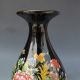 Black & Elegance Porcelain China Old Hand Painting Lotus Atmosphere Big Vase Nr Vases photo 1