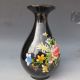 Black & Elegance Porcelain China Old Hand Painting Lotus Atmosphere Big Vase Nr Vases photo 3