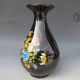Black & Elegance Porcelain China Old Hand Painting Lotus Atmosphere Big Vase Nr Vases photo 5