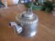 Antique Silver Tone Coffee Pot With Wood Handle Metalware photo 1