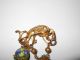Rare Vtg Rice Weiner Chinese Export Lizard & Silver Enamel Cloisonne Drop Brooch Other Chinese Antiques photo 9