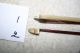 Old Antique 2 Violin Bows Pernambuco 1 Silver Repair French? German?bogen String photo 5