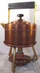 Arts & Crafts Copper Kettle Manning Bowman With Stand,  Burner Metalware photo 1