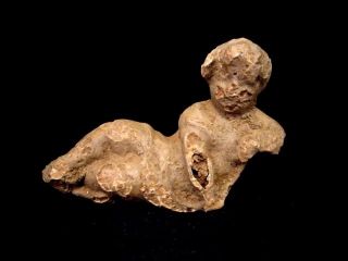 Choice Roman Lead Figurine Of Roman Goddess,  As Found, photo