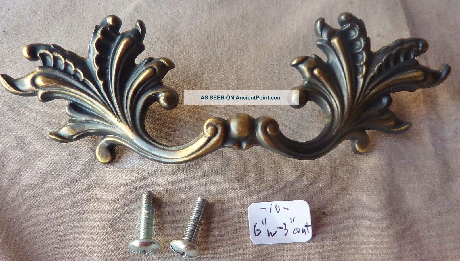 Drawer Pulls/knobs/bales French Style Brass Plated 6 