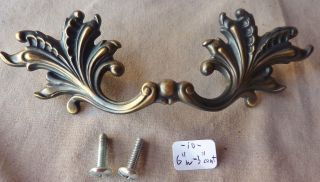 Drawer Pulls/knobs/bales French Style Brass Plated 6 