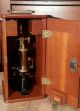 Brass Microscope Antique Objective Zeiss Lens Bausch & Lomb Ny Co W Case Box Microscopes & Lab Equipment photo 1