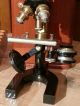 Brass Microscope Antique Objective Zeiss Lens Bausch & Lomb Ny Co W Case Box Microscopes & Lab Equipment photo 8