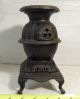 Vintage Miniature Blaze Cast Iron Pot Belly Stove 7 3/4 Inches Tall Stoves photo 7