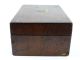 Antique English Marquetry Inlaid Tunbridge Ware Walnut & Satinwood Inlay Box Woodenware photo 8