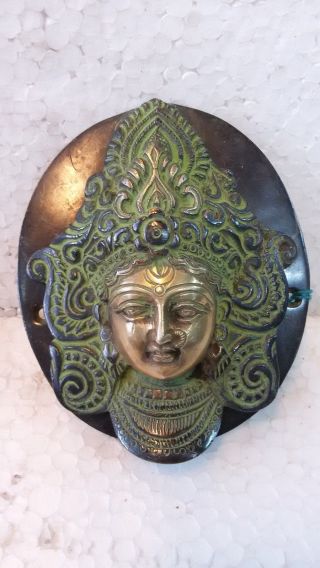 Rarest Kali Brass Durga Design Door Knocker Metal Rare Design Sculpture Goddess photo