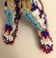 Old Native American Miniature Hand Beaded Leather Moccasins Boots 30s - 50s Native American photo 5