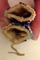Old Native American Miniature Hand Beaded Leather Moccasins Boots 30s - 50s Native American photo 6