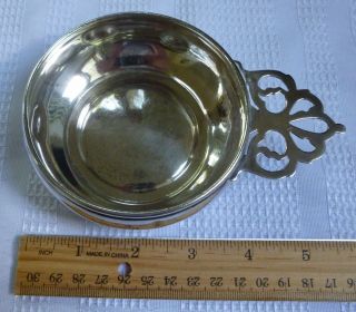 Antique Fisher Sterling Silver Baby Porridge Bowl With Handle photo