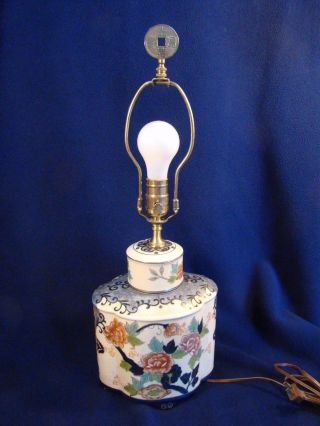 Vintage Satsuma Porcelain Lamp Base 10 