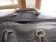 Antique Black Leather Doctor Medical Physician Surgeon Bag Vintage Rural Canada Doctor Bags photo 3