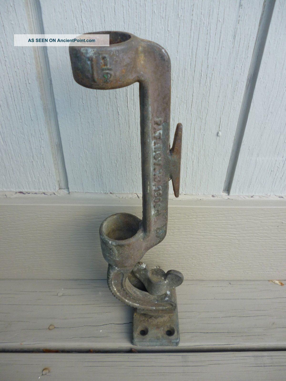 Heavy Duty Adjustable " Ineeda " Cast Iron Flag Pole Holder 1 1/2