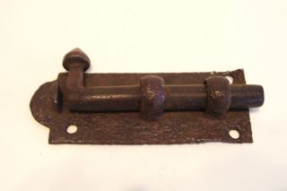 Antique Hand Forged Iron Bolt Latch Door Gate Barn Hardware photo